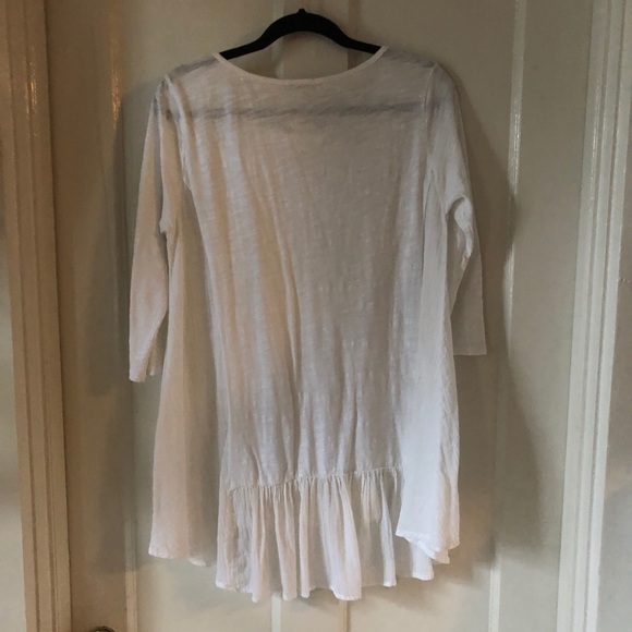 Mododoc Ruffle Hem 3/4 Tunic Size S - Picture 4 of 7